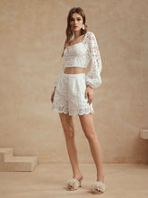 Anewsta Women's Solid Color Simple Daily Casual Lace Shorts